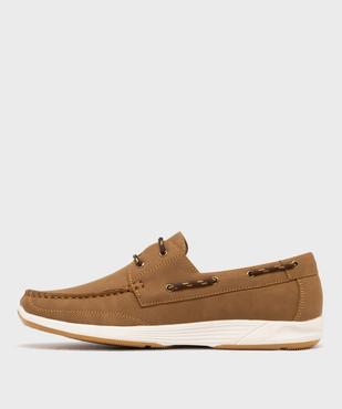 Chaussures bateau à lacets et semelle intérieure cuir vue4 - URBAN STEPS - GEMO