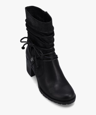 Boots femme à talon bride fantaisie et semelle crantée  vue5 - GEMO(URBAIN) - GEMO