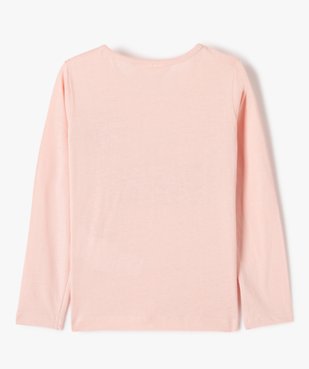 Tee-shirt fille à manches longues grand imprimé à paillettes Snoopy – Peanuts vue3 - SNOOPY - GEMO