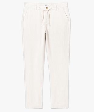 Pantalon chino ou de costume en lin souple homme vue4 - GEMO 4G HOMME - GEMO