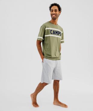 Pyjashort à motif bouclette homme - Camps United vue1 - CAMPS GEMO FOR GOOD - GEMO