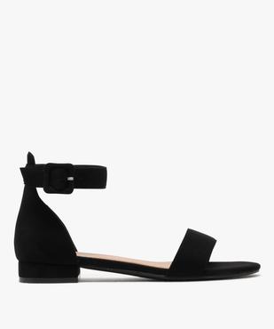 Sandales en velours à petit talon plat et bride à boucle femme vue1 - VALENTINA BALDA - GEMO