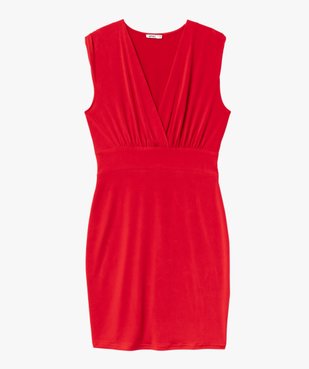 Robe en maille satinée avec décolleté drapé femme vue4 - GEMO(FEMME PAP) - GEMO