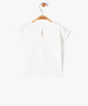 Tee-shirt à manches courtes avec motif jungle et paillettes bébé fille vue3 - GEMO 4G BEBE - GEMO