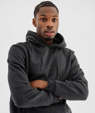 Sweat à capuche en molleton doux chiné homme vue2 - GEMO 4G HOMME - GEMO