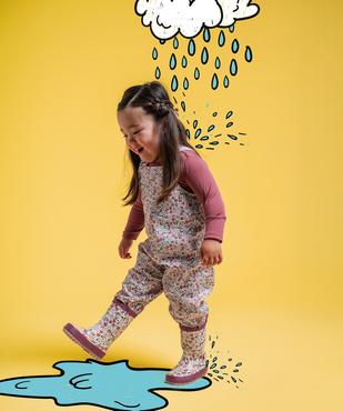 Salopette de pluie imperméable à bretelles élastiques bébé fille vue7 - GEMO(BEBE DEBT) - GEMO