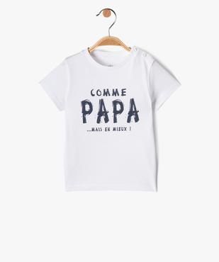 Tee-shirt bébé garçon à manches courtes et message humoristique vue1 - GEMO(BEBE DEBT) - GEMO