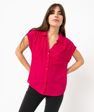 Chemise à manches courtes à reflets irisés femme vue2 - GEMO(FEMME PAP) - GEMO