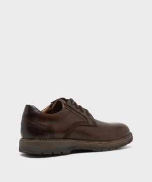 Derbies casual en cuir avec semelle épaisse crantée homme - Pierre Cardin vue4 - PIERRE CARDIN D - GEMO