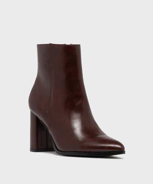 Boots à talon haut et bout pointu unies femme vue2 - FOLLOW ME - GEMO