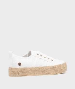 Baskets en toile à semelle plateforme en corde femme - LuluCastagnette vue4 - LULUCASTAGNETTE - GEMO