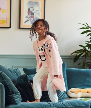 Pyjama en velours avec motif panda fille vue1 - GEMO (ENFANT) - GEMO