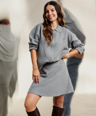 Gilet zippé col polo femme - LuluCastagnette et Alizée vue1 - LULUCASTAGNETTE - GEMO