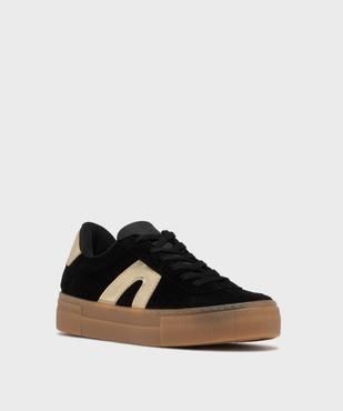 Baskets dessus cuir avec patchs léopard femme - Camps United vue2 - CAMPS - GEMO