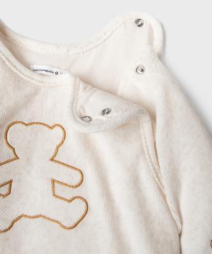 Gigoteuse en velours avec manches amovibles bébé - LuluCastagnette vue9 - LULUCASTAGNETTE - GEMO