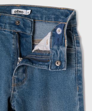 Jean flare à taille haute réglable en denim extensible fille vue2 - GEMO (ENFANT) - GEMO