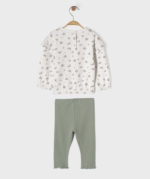 Ensemble 2 pièces sweat et legging bébé fille vue3 - GEMO 4G BEBE - GEMO