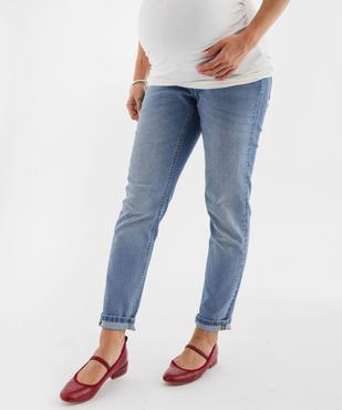 Jean de grossesse coupe slim avec bandeau haut en jersey vue1 - GEMO (MATER) - GEMO