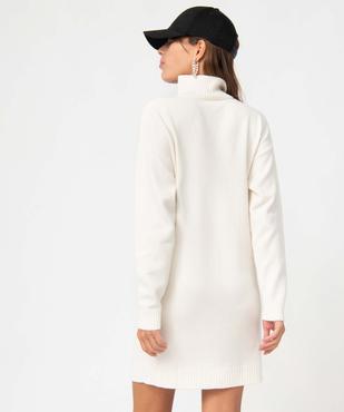 Robe pull femme avec col montant boutonné vue3 - GEMO(FEMME PAP) - GEMO