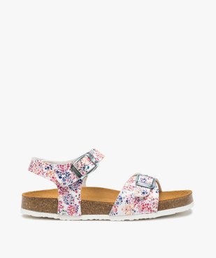 Sandales fille à semelle liège et larges brides à boucle vue1 - GEMO (ENFANT) - GEMO
