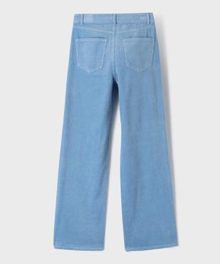 Pantalon staight en velours côtelée à taille réglable fille vue4 - GEMO (JUNIOR) - GEMO