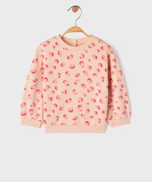 Sweat molletonné bébé fille avec motifs et message vue1 - GEMO 4G BEBE - GEMO