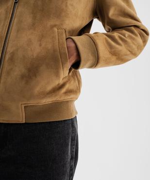 Veste en suédine à col montant homme vue4 - GEMO (HOMME) - GEMO