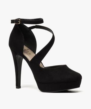 Escarpins femme à plateforme et talon aiguille vue2 - GEMO(URBAIN) - GEMO