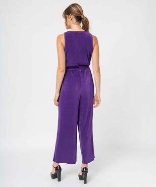 Combi-pantalon femme sans manches plissé vue3 - GEMO(FEMME PAP) - GEMO