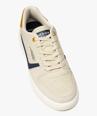 Baskets basses à lacets dessus perforé homme  vue6 - URBAN STEPS - GEMO