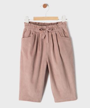 Pantalon barrel en maille côtelée bébé fille vue1 - GEMO(BEBE DEBT) - GEMO