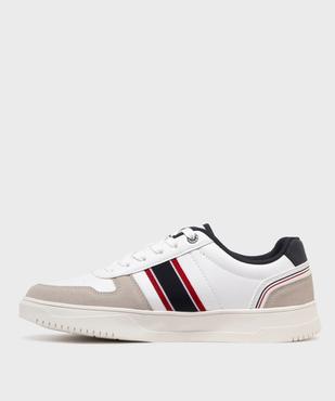 Baskets basses avec empiècements colorés homme - Urban Steps vue3 - URBAN STEPS - GEMO