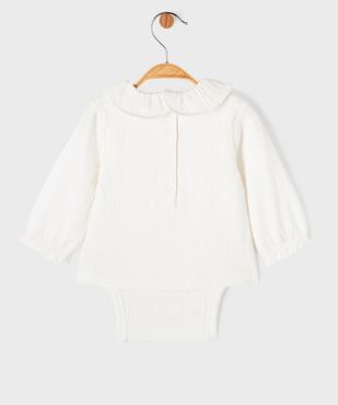 Body manches longues avec tee-shirt superposé bébé fille vue4 - GEMO 4G BEBE - GEMO