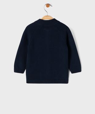 Gilet zippé à col rond en coton bébé vue4 - GEMO(BEBE DEBT) - GEMO