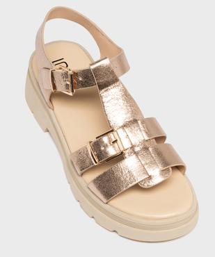 Sandales à brides sur semelle crantée femme - 5 Miles vue5 - 5 MILES - GEMO