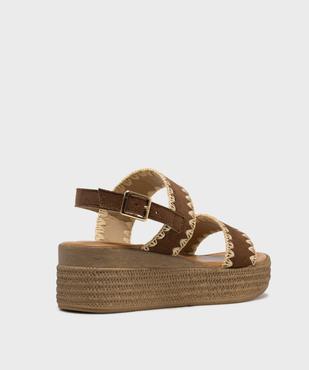 Sandales à semelle plateforme et talon compensé femme  - Valentina Baldano vue4 - VALENTINA BALDA - GEMO