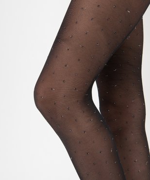 Collants femme en voile à pois pailleté vue3 - GEMO(HOMWR FEM) - GEMO