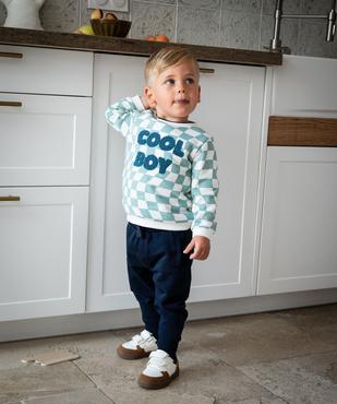 Pantalon de jogging avec ceinture bord-côte bébé garçon vue4 - GEMO 4G BEBE - GEMO
