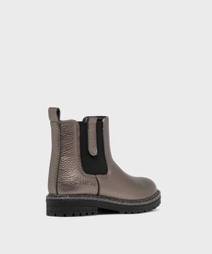 Chelsea boots zippées et métallisées fille - Chipie vue4 - CHIPIE - GEMO