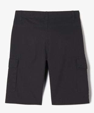 Bermuda cargo en twill uni coupe Regular garçon vue4 - GEMO 4G GARCON - GEMO