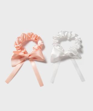 Chouchous cheveux en satin avec noeud fille (lot de 2) vue1 - GEMO (ACCESS) - GEMO