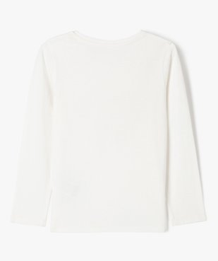 Tee-shirt à manches longues avec motif fleuri fille vue3 - GEMO 4G FILLE - GEMO