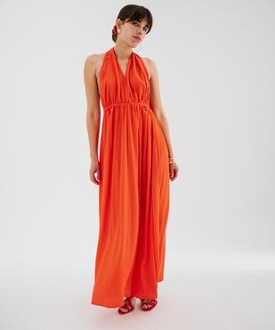 Robe longue dos-nu multi-look en viscose femme vue2 - GEMO(FEMME PAP) - GEMO