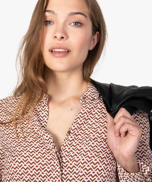 Chemise femme en maille fluide avec motifs vue2 - FOLLOW ME - GEMO