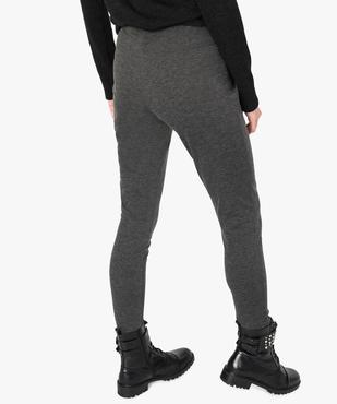 Pantalon femme moulant chiné à zips et taille élastique vue3 - GEMO(FEMME PAP) - GEMO