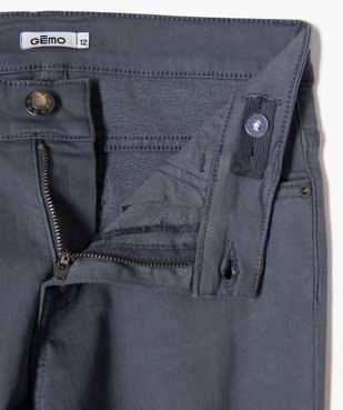 Pantalon en coton stretch coupe slim 5 poches garçon vue2 - GEMO 4G GARCON - GEMO