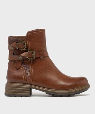 Boots avec brides fantaisie sur la tige femme - Emilia Rosa vue1 - EMILIA ROSA - GEMO