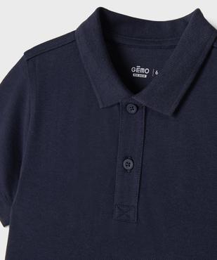 Polo à manches courtes en coton piqué garçon vue2 - GEMO 4G GARCON - GEMO