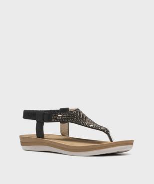 Sandales à entredoigt avec strass femme - Emilia Rosa vue2 - EMILIA ROSA - GEMO