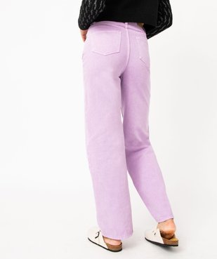 Jean wide legs taille haute coloré femme vue3 - GEMO 4G FEMME - GEMO